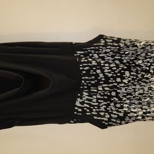 Chic Black and White Patterned Dress